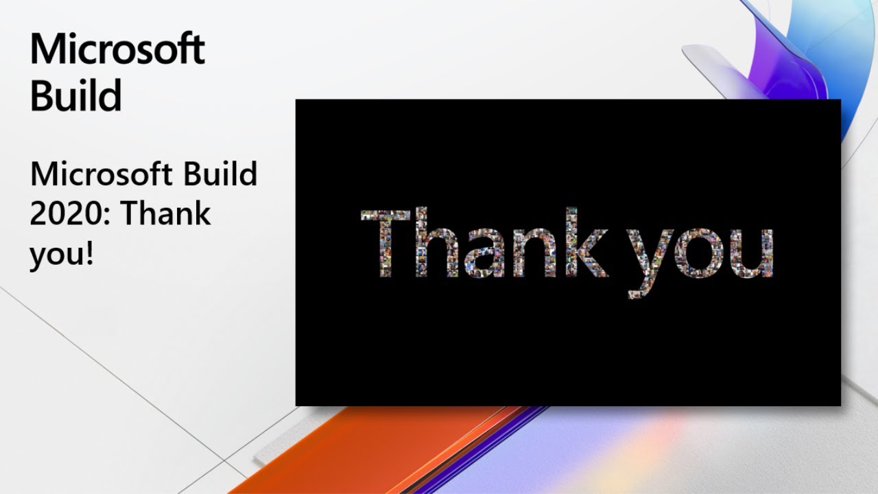 Microsoft Build 2020: Thank you!