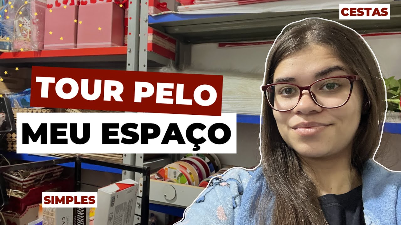 Tour pelo meu ateliê de cestas e presentes 🎁🧺| Espaço simples e pequeno
