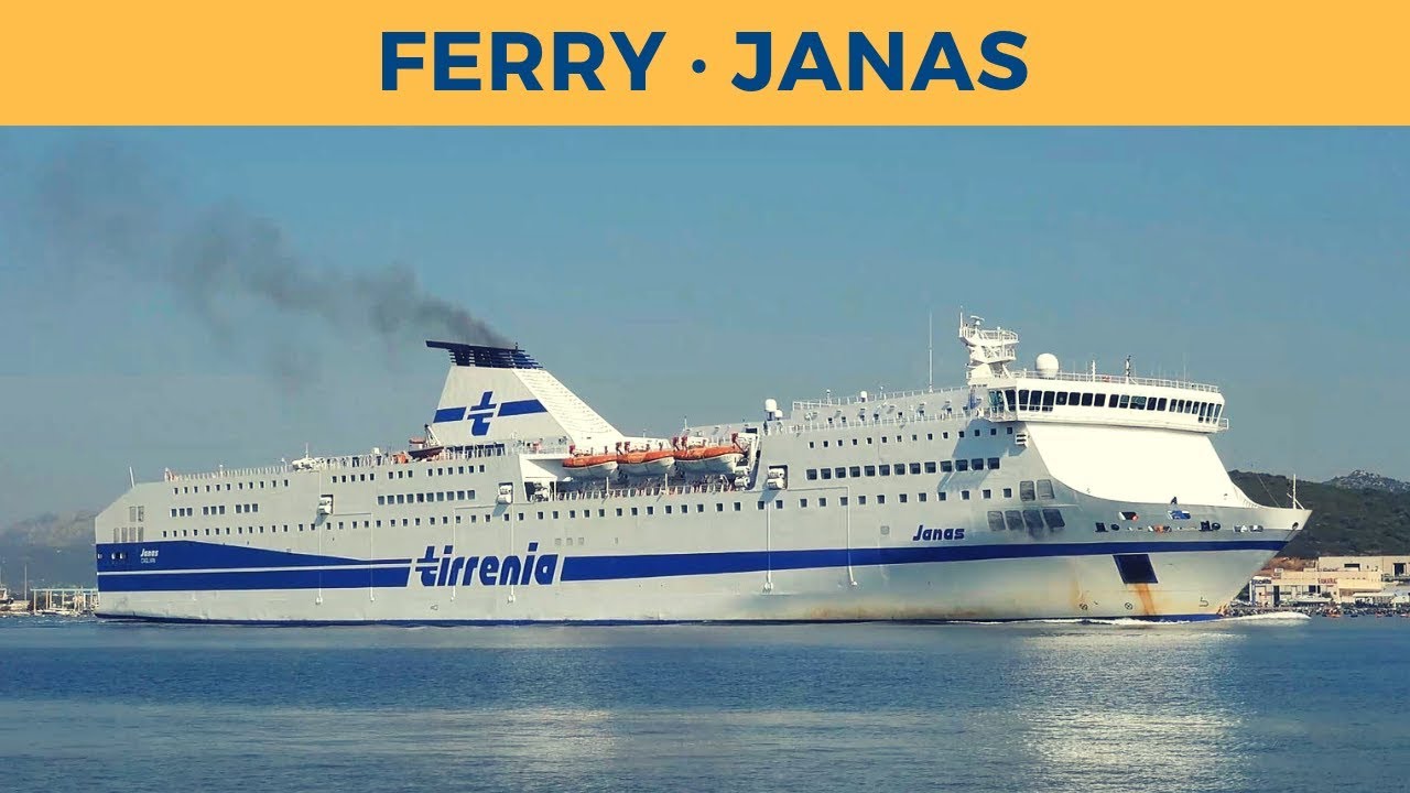Departure of ferry JANAS, Olbia (Tirrenia)