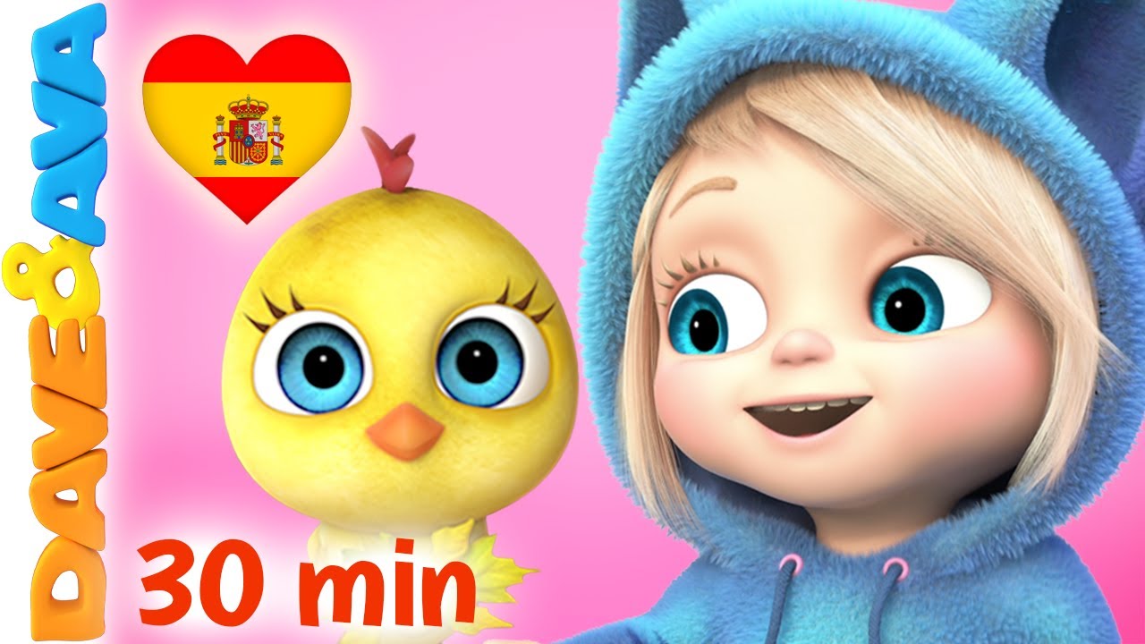 🤪 Los Pollitos y Más Canciones Infantiles | Cinco Mariquitas | Dave and Ava en Español 🤪
