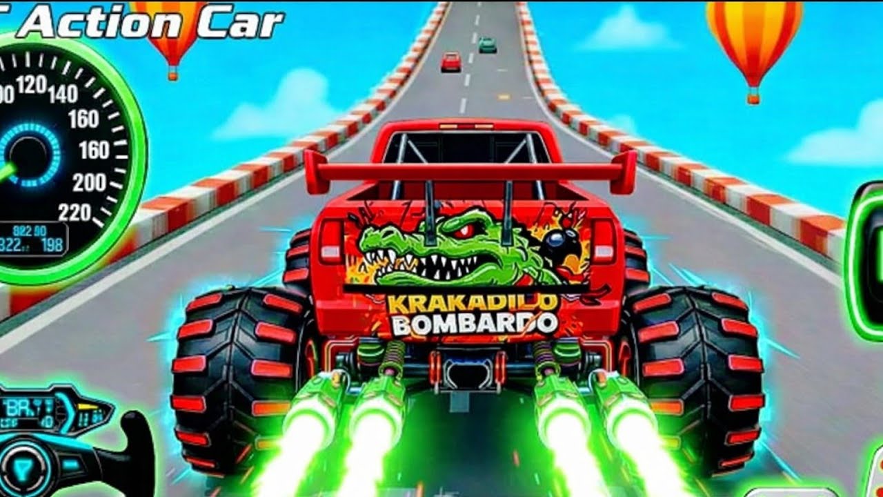 🔥👹 Monster Truck Mega Ramp Stunt Game:  #2