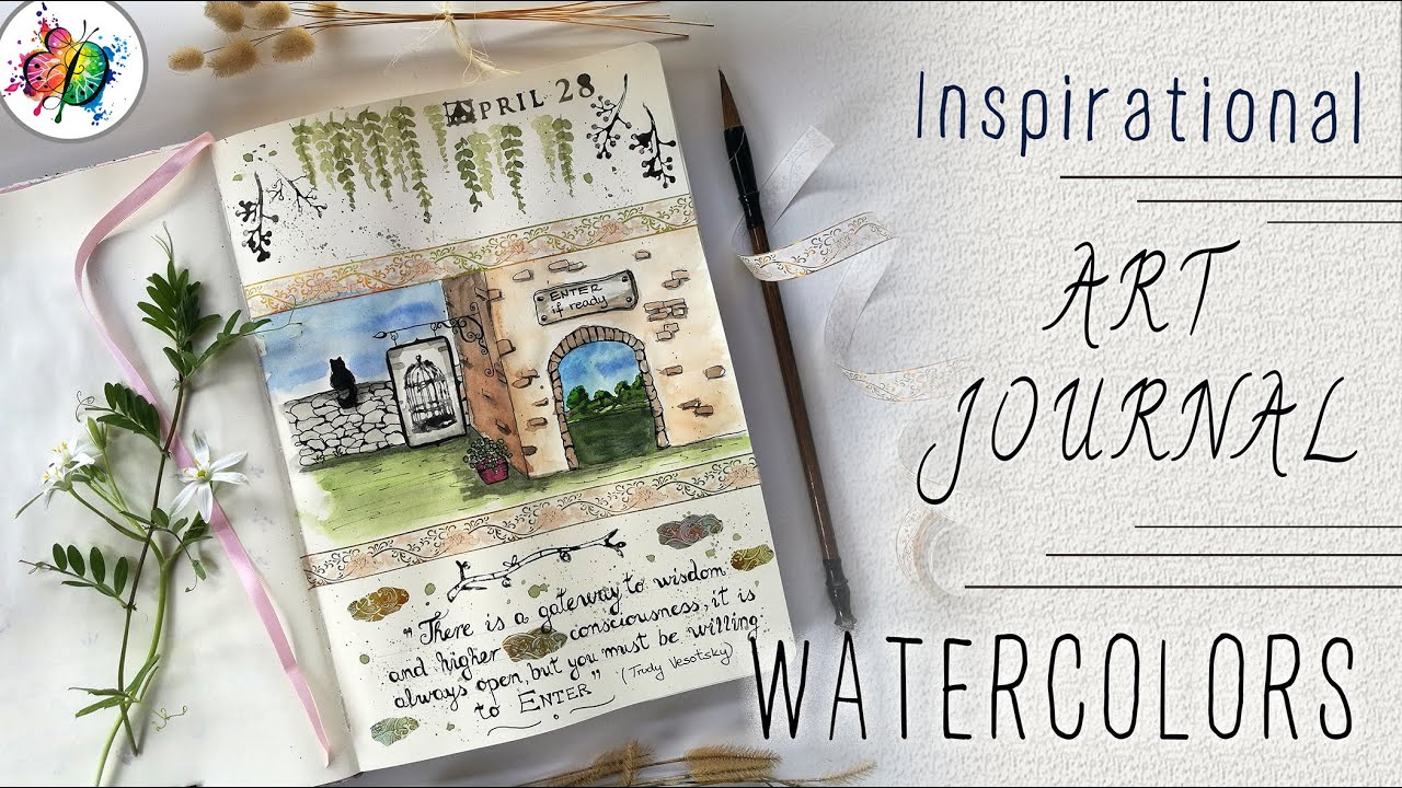 Art Journal Inspiration #3 | Creative Art Journal Ideas | Watercolor whimsical painting mixed media