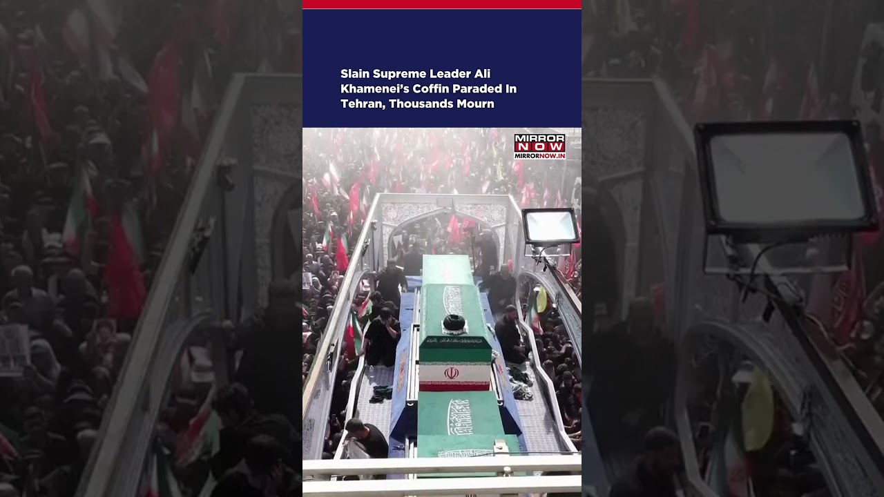 Khamenei Funeral: Ex-Supreme Leader's Coffin Paraded In Tehran, Thousands Mourn #shorts