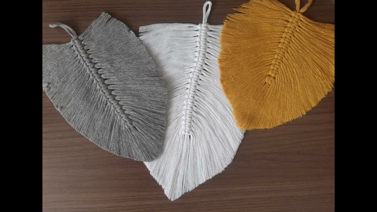Tutorial Hojas en macrame Paso a Paso