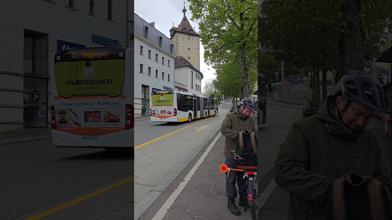 Bus in Schaffhausen Switzerland🇨🇭#linienbus #autobus #vbsh #&ouml;v #&ouml;pnv #travel #city #shorts #yt