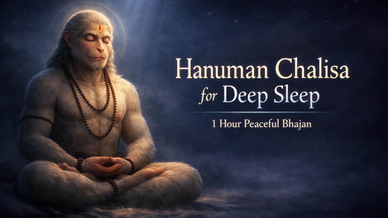 Hanuman Chalisa for Deep Sleep 🚩| 1 Hour Peaceful Bhajan | Calm Night Meditation | Mantra Marg