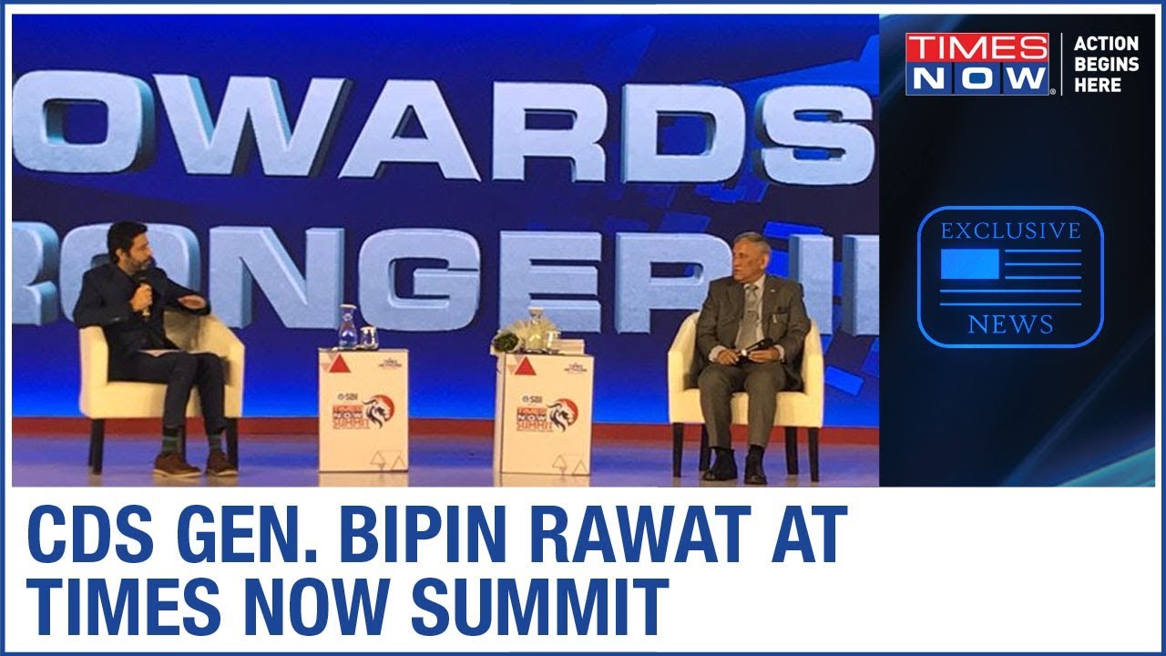 Chief of Defence Staff Gen Bipin Rawat on Kashmir situation, Pakistan and more | Times Now Summit