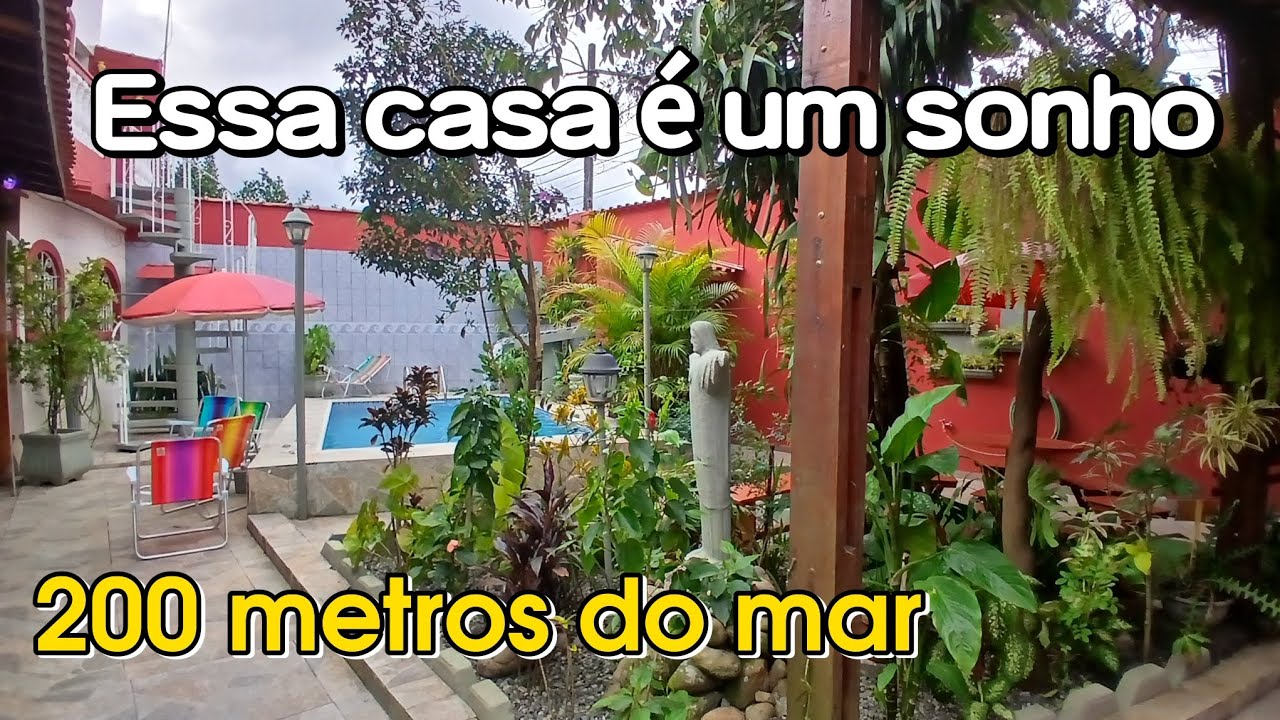 Venha se encantar: Casa em Itanhaém com piscina a 200 metros do mar!