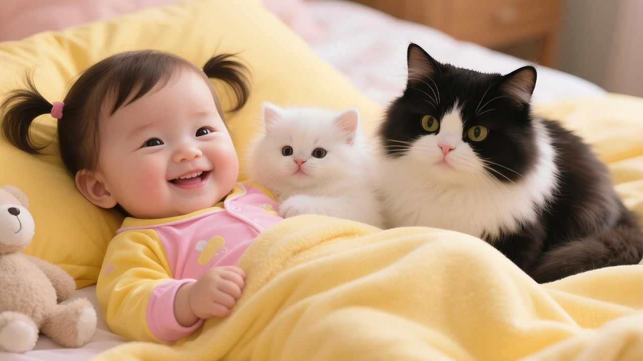 60 Minutes of Cat and Baby Moments Full of Joy