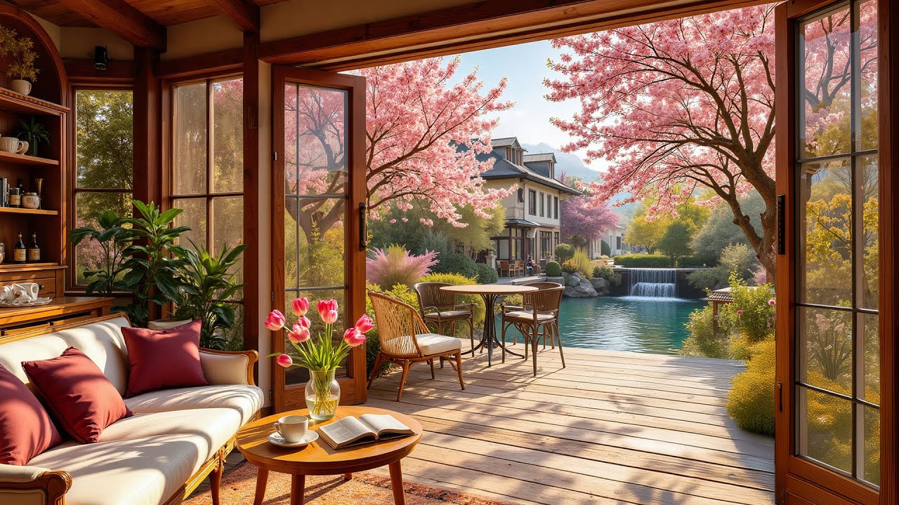 Calm European Spring Morning ☕ Jazz Café Ambience for Focus, Study & Work