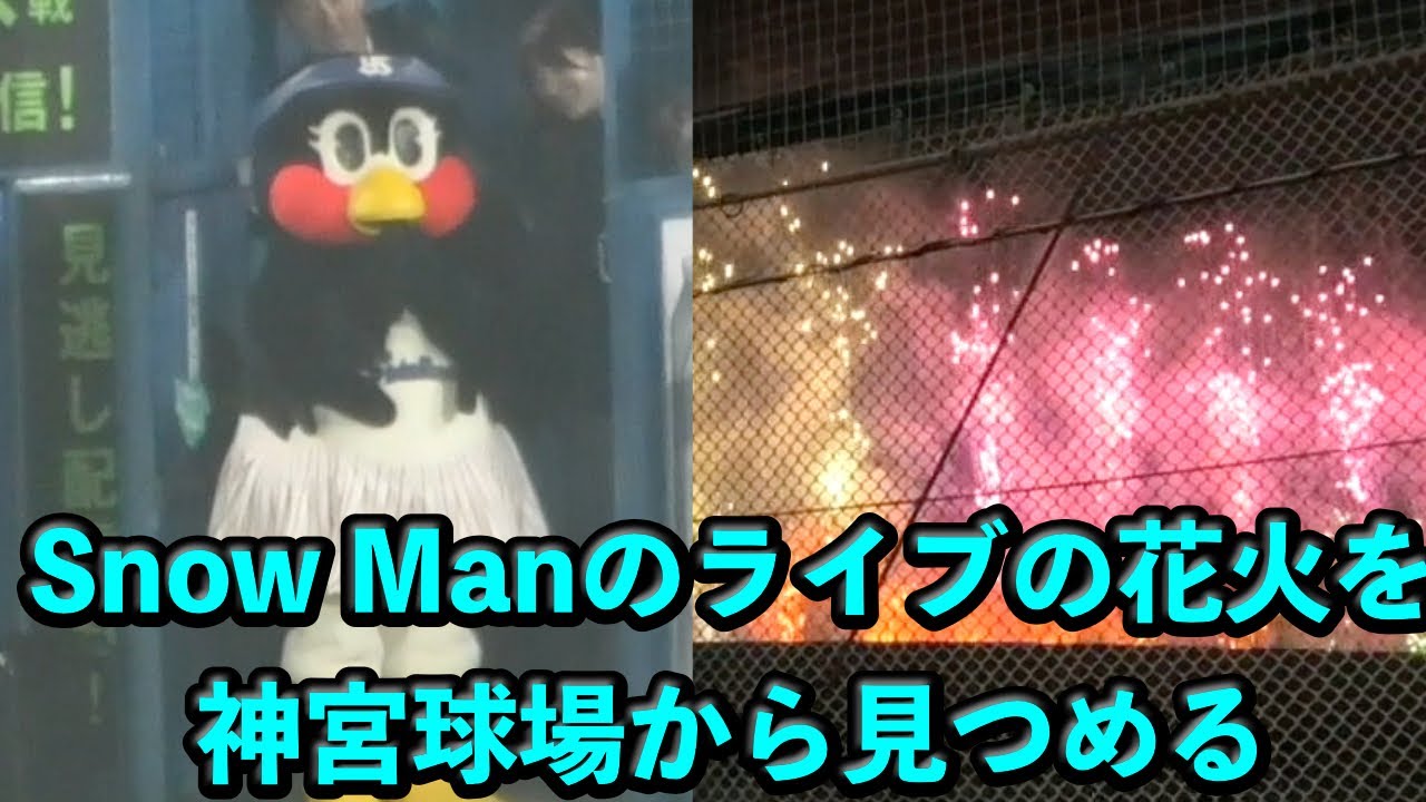 つばみちゃん、Snow Manのライブの花火を神宮球場から見つめる