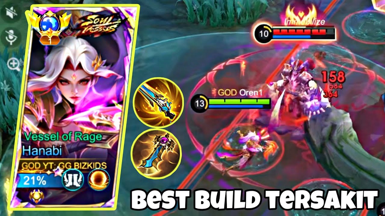 SETTINGAN BUILD HANABI TERSAKIT 2025 - DAMAGENYA SAKIT BANGET - TOP GLOBAL HANABI - MLBB