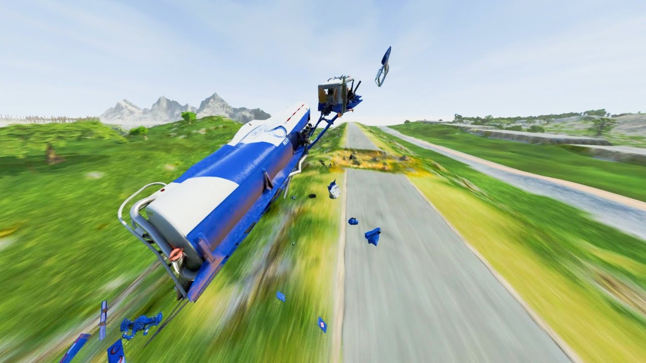 800MPH Instant Acceleration，Who Actually Stops Before Flying Off The Edge? - BeamNG Drive