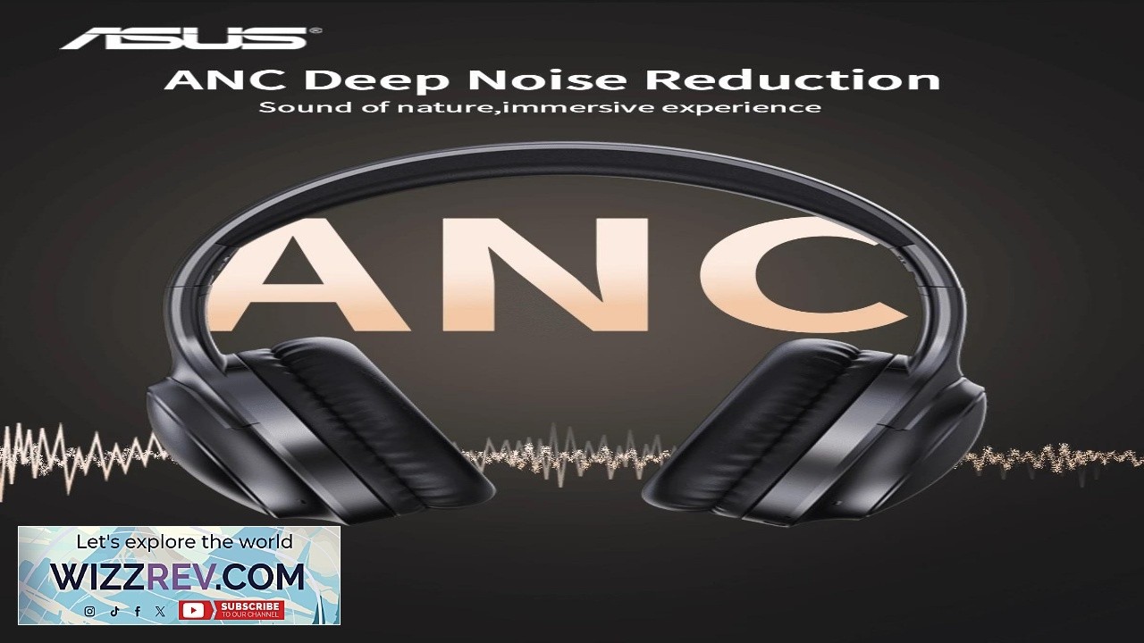 ASUS Wireless Over Ear Headphones With Active Noise Cancellation Built In