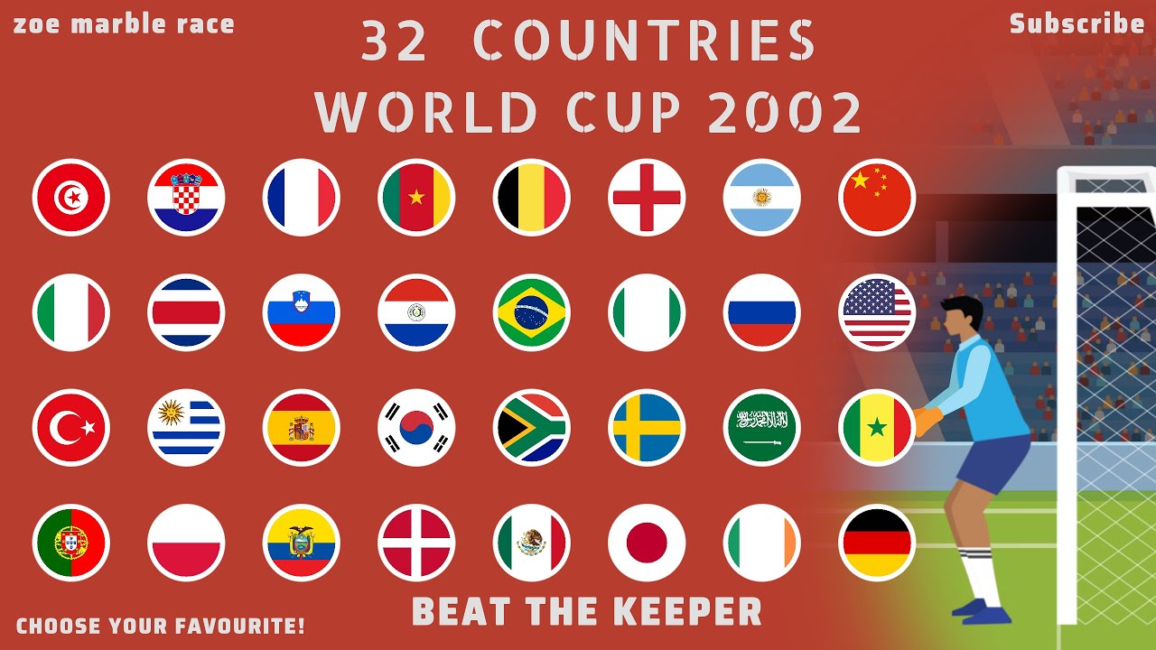 WORLD CUP 2002 Beat The Keeper Marble Race    Group Stage