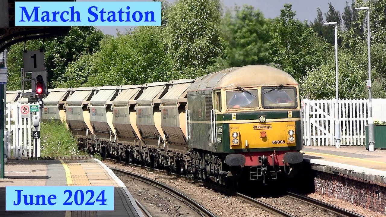 Trains at March Station - 11th June 2024
