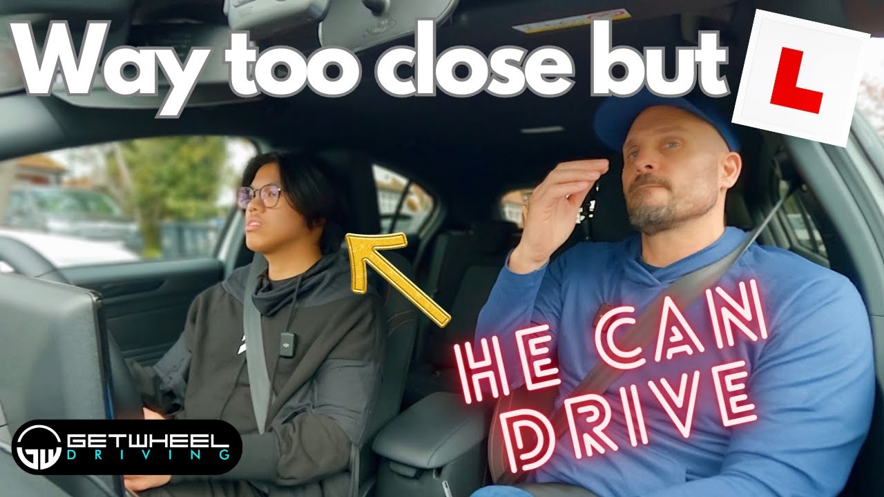 LEARNER DRIVER SHOWS HOW ITS DONE ON MOCK DRIVING TEST...ALMOST