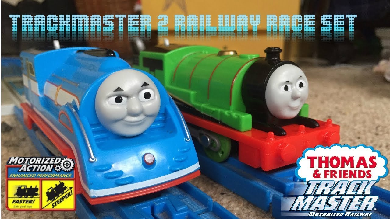 Trackmaster 2 Railway Race Set unboxing review & first run + Races