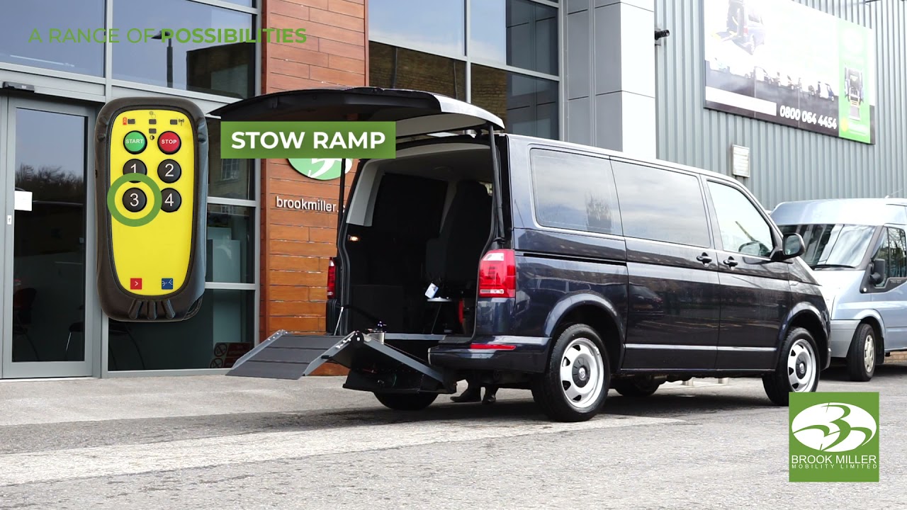 Volkswagen Transporter Shuttle T6.1 Centro Lowered Floor Auto Tailgate/Ramp by Brook Miller Mobility