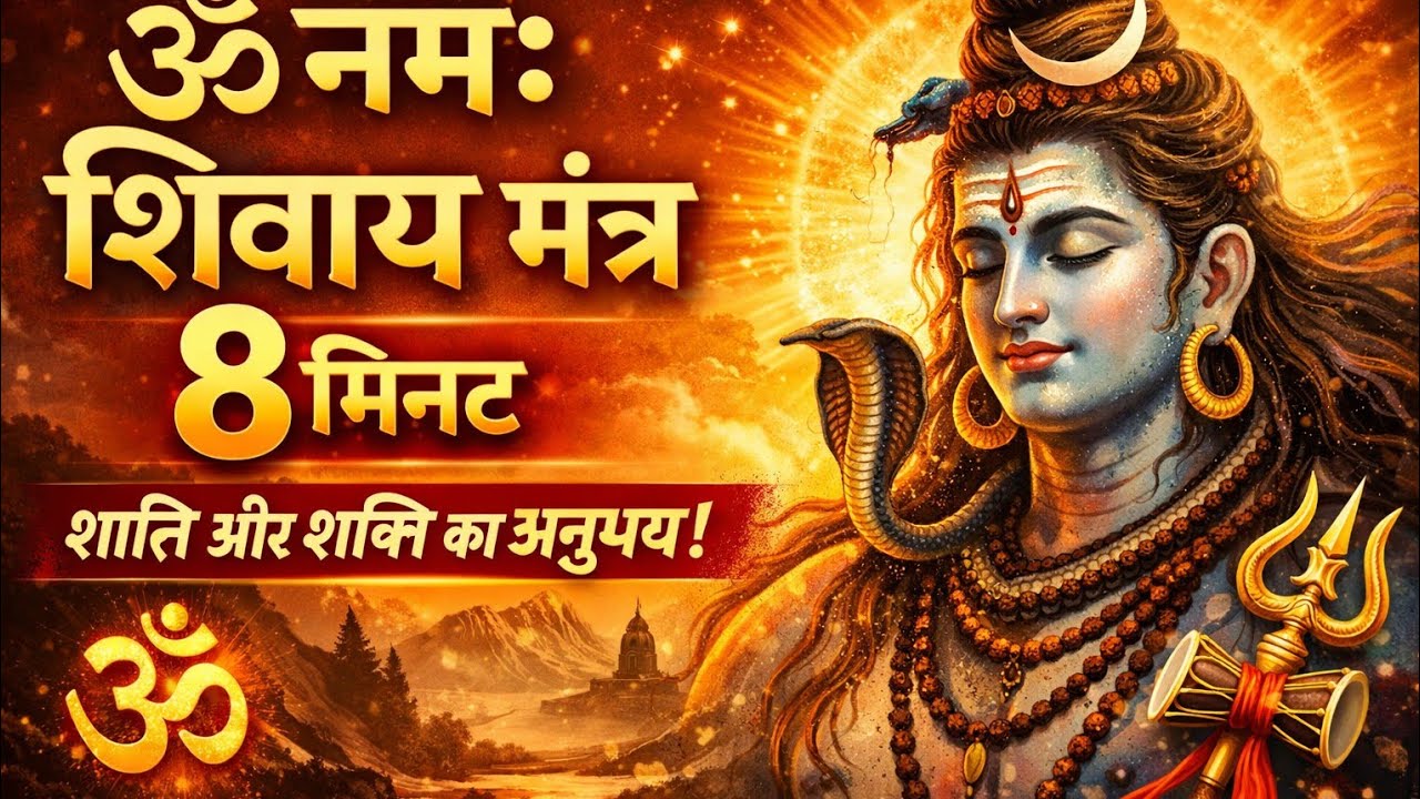 ॐ नमः शिवाय मंत्र | Om Namah Shivaya Mantra  Powerful Chanting | Shiv Mantra Jaap#shivbhajan#bhakti