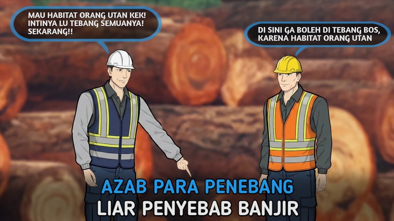 AZAB PARA PENEBANG LIAR PENYEBAB BANJIR - ANIMASI HOROR