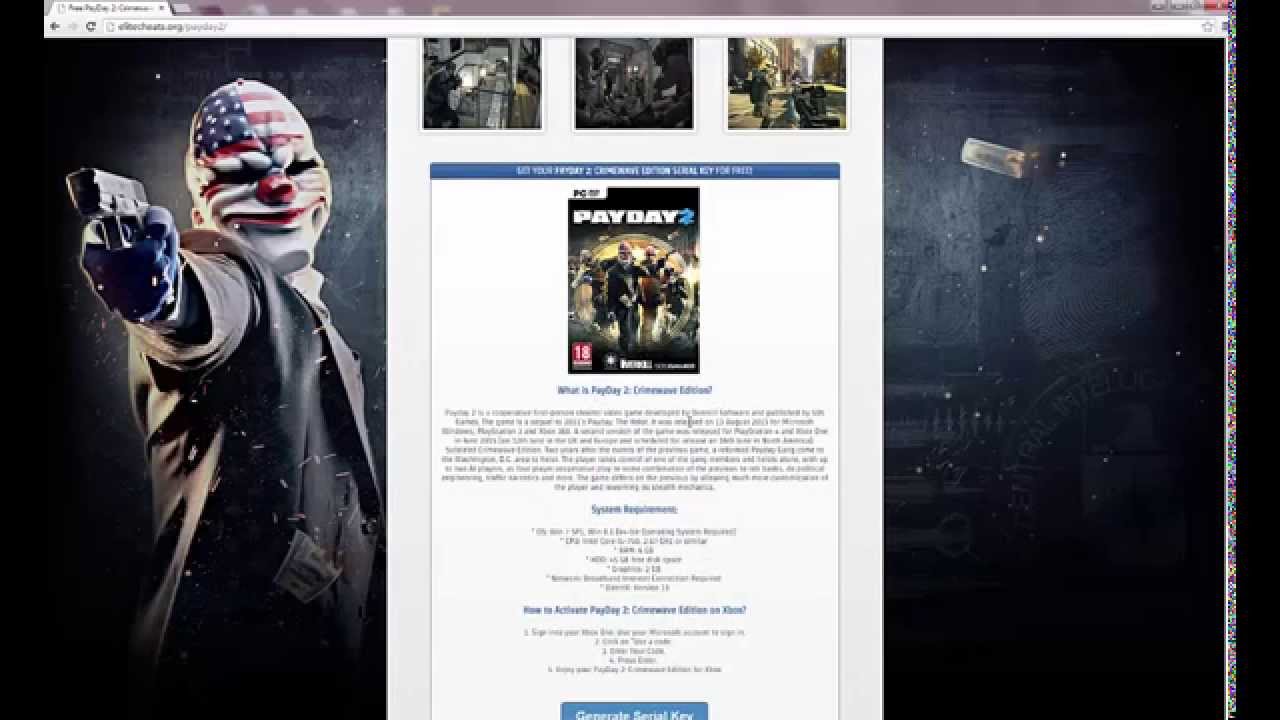 PayDay 2: Crimewave Edition Keygen [WORKING]