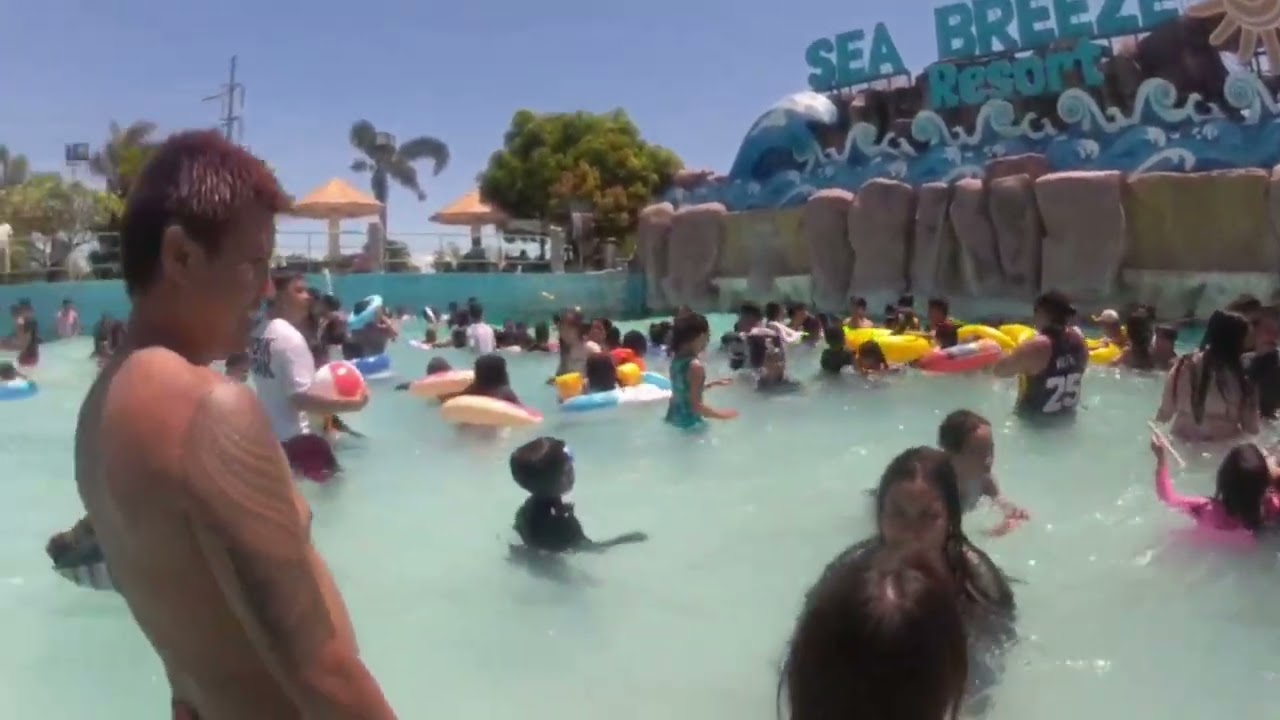 WAVEPOOL DINAGSA NG MGA TAO SEA BREEZE RESORT#khelofficial28 #seabreezeresort #RISENTV#JMFTV