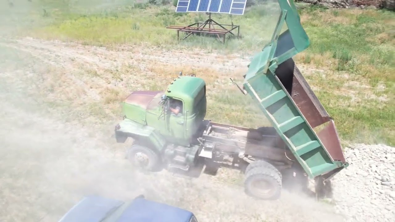 Hauling rock with a 50+ year old dump truck. International M12-10