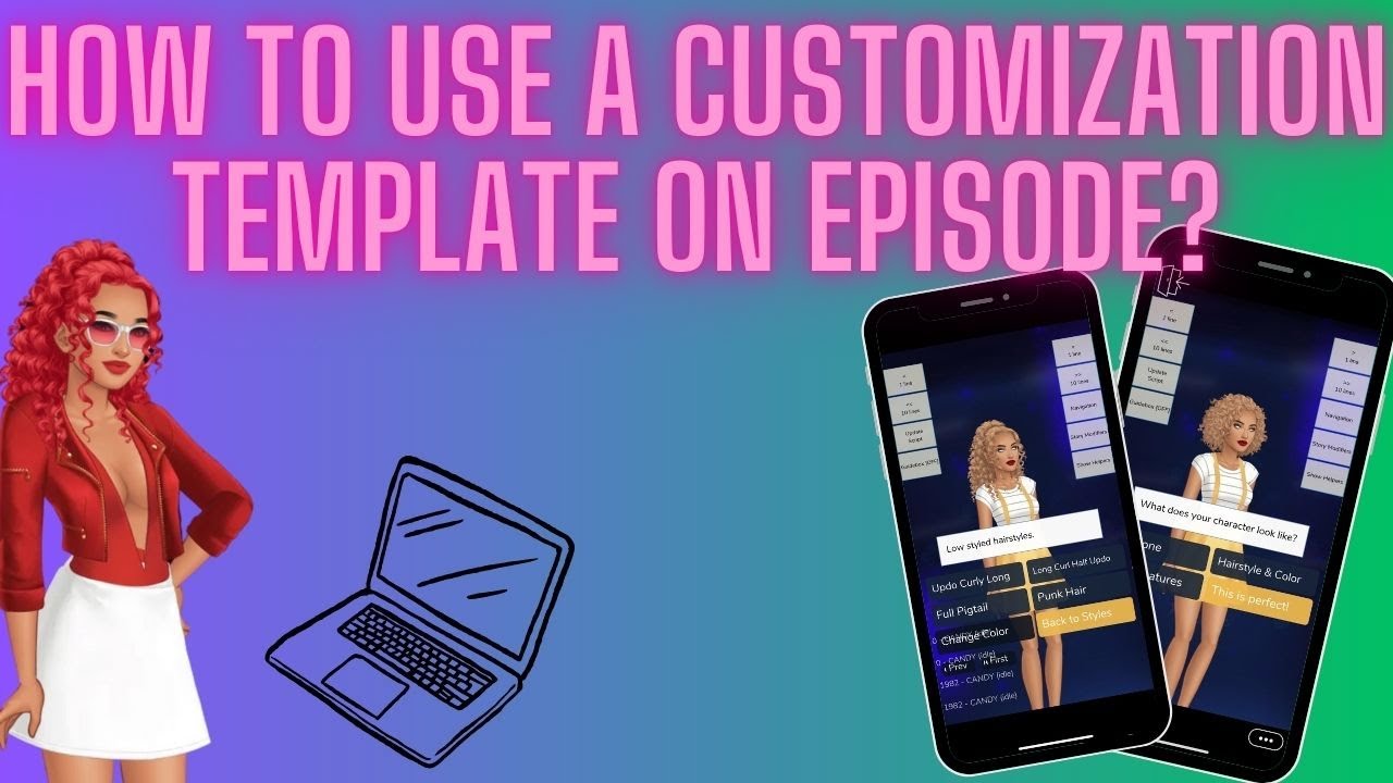 HOW TO USE A CUSTOMIZATION TEMPLATE ON EPISODE?  #episodeinteractive  #episode #episodestories