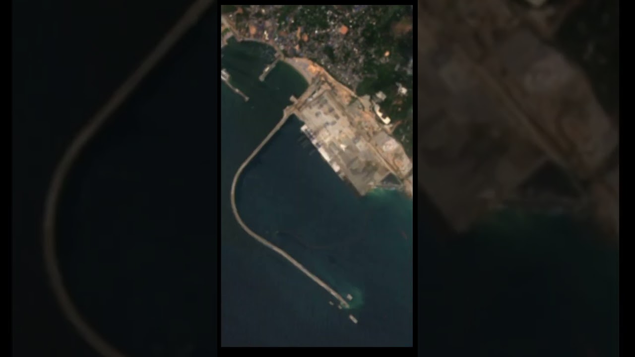2 year timelapse of vizhinjam port 😳 #vizhinjamseaport #trivandrum #tvm #kerala #maritime #work