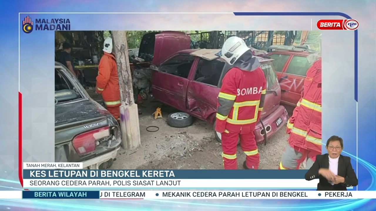 7 FEB 2026 - BW - KES LETUPAN DI BENGKEL KERETA: SEORANG CEDERA PARAH, POLIS SIASAT LANJUT