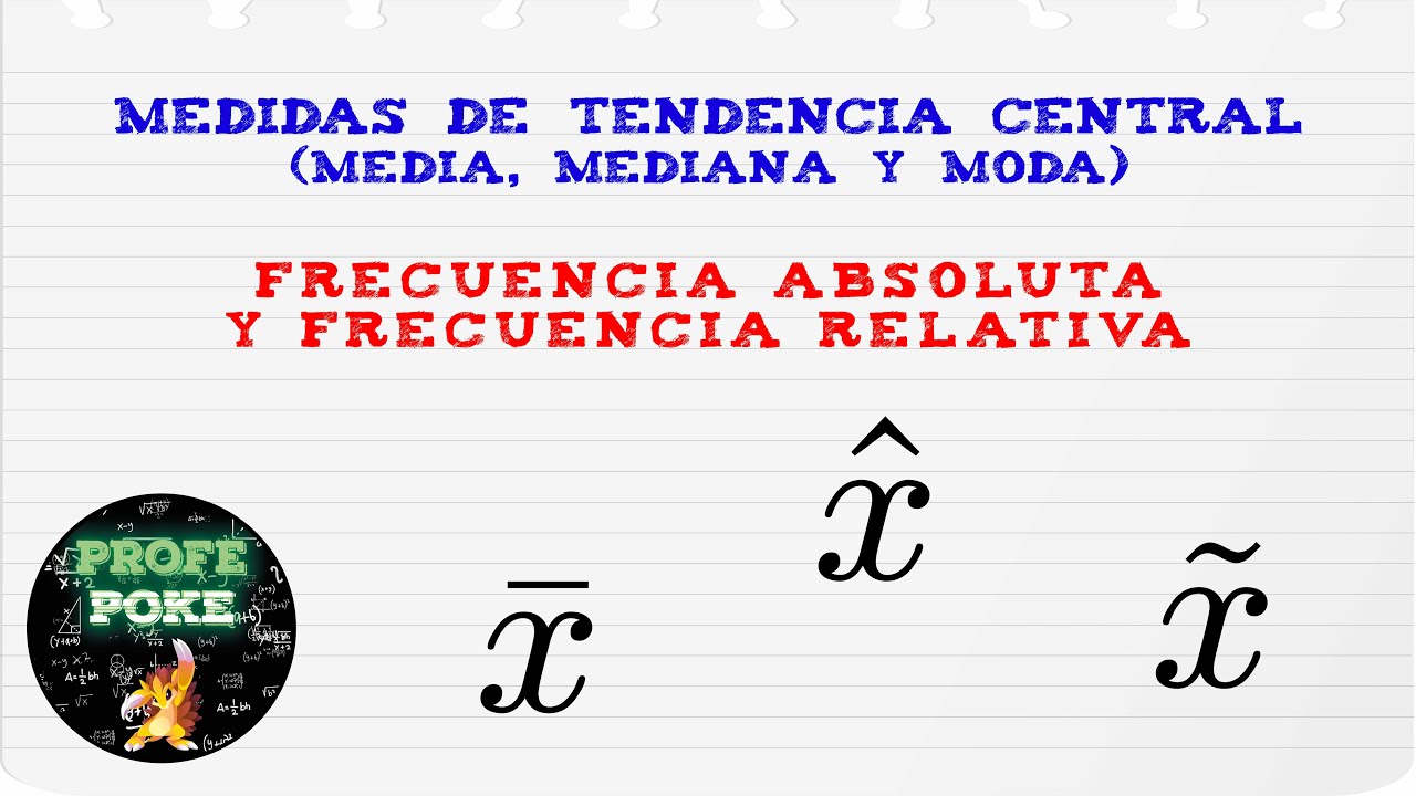 Medias de tendencia central (Media, mediana y moda) | frecuencia relativa y frecuencia absoluta