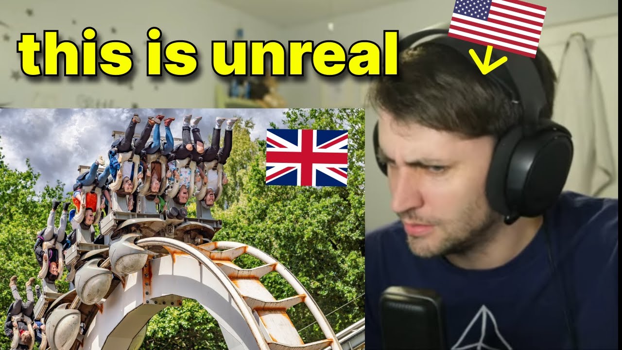 American reacts to Alton Towers (AMAZING UK amusement park)