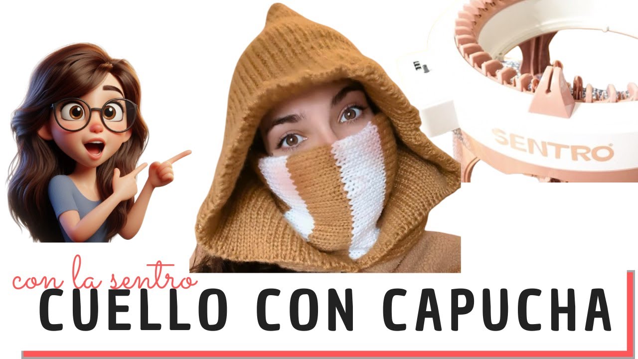 🔥 Teje una Bufanda con Capucha en la SENTRO 🧣 ¡SÚPER FÁCIL y CALENTITA!