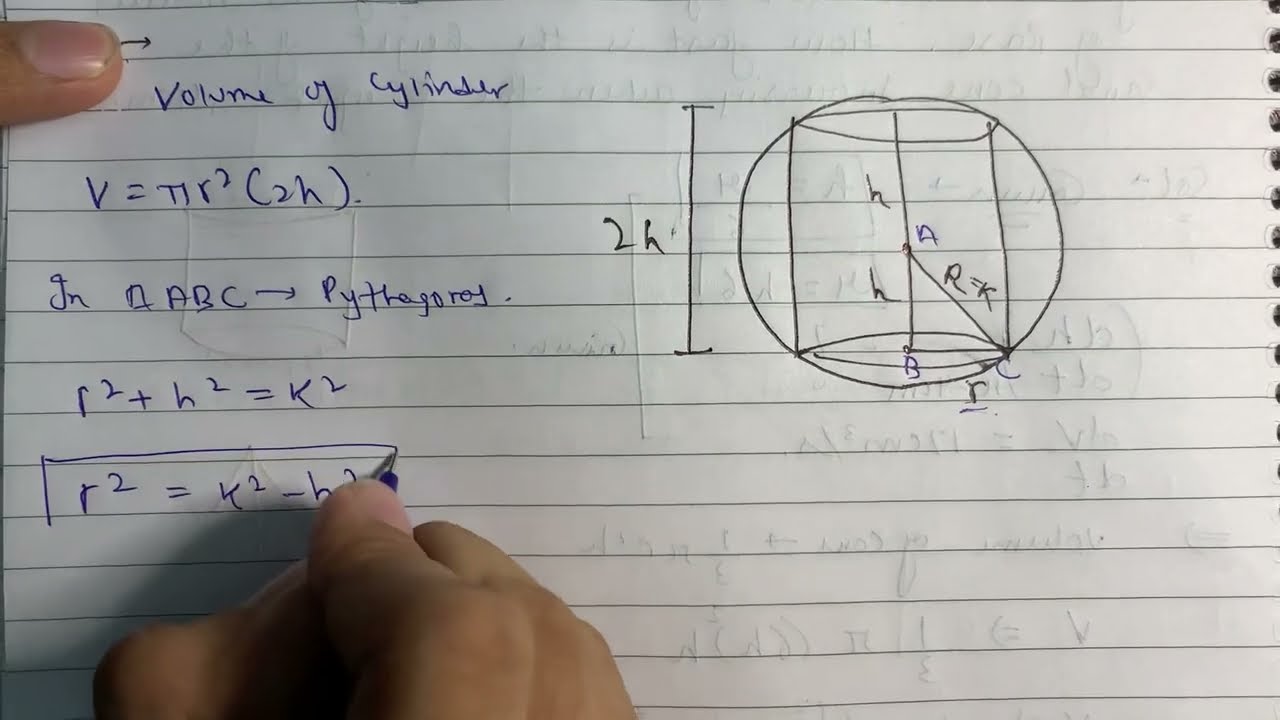 Show that the height of the cylinder of maximum volume that can be inscribed in a sphere of radius R