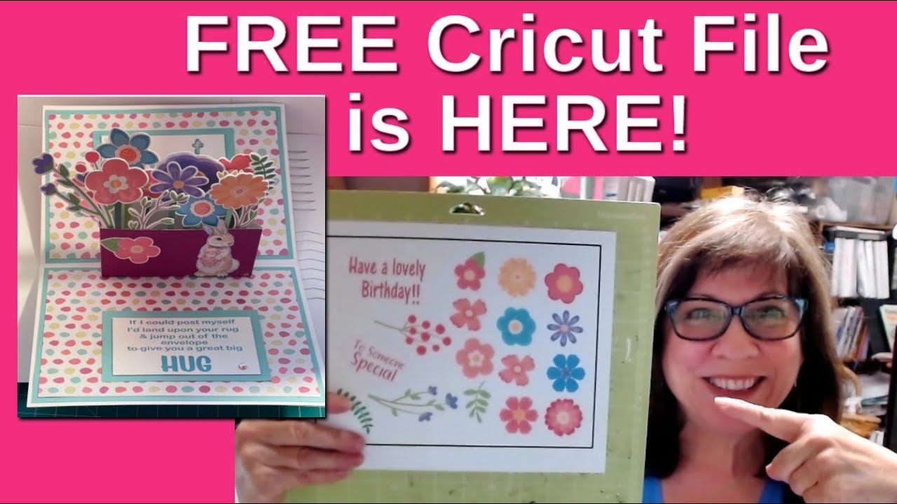 Birthday CRICUT PopUp Card - FREE FILES
