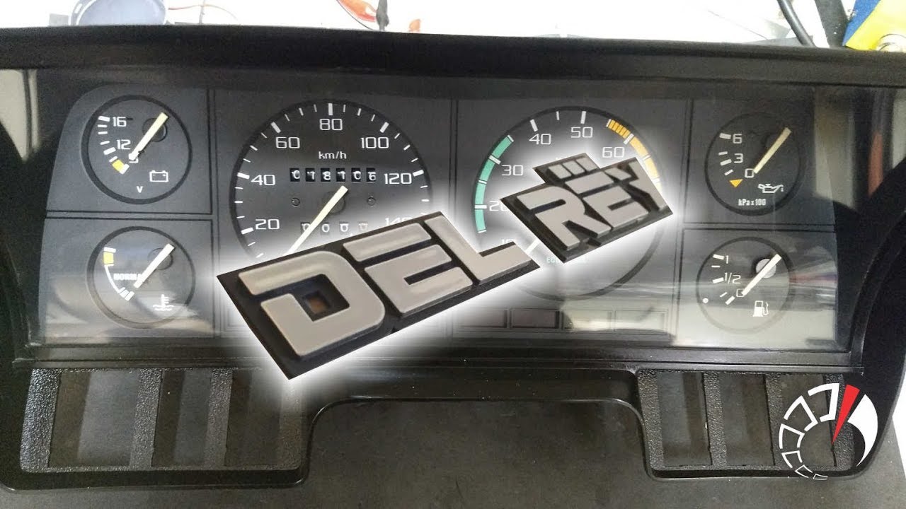 Ford DelRey GLX 1.6 1988 Álcool. Revisão geral painel de instrumentos e sensor.