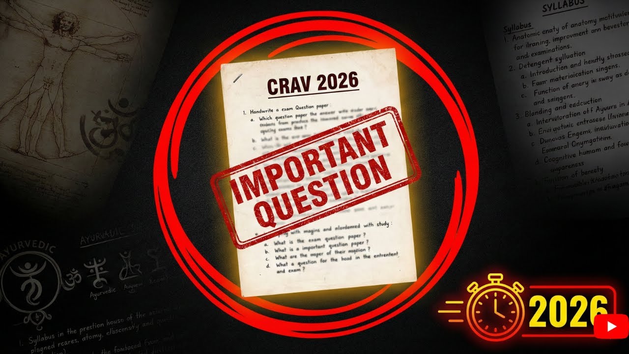 CRAV 2026 Important Questions | High Yield Topics Revealed for RAV Exam