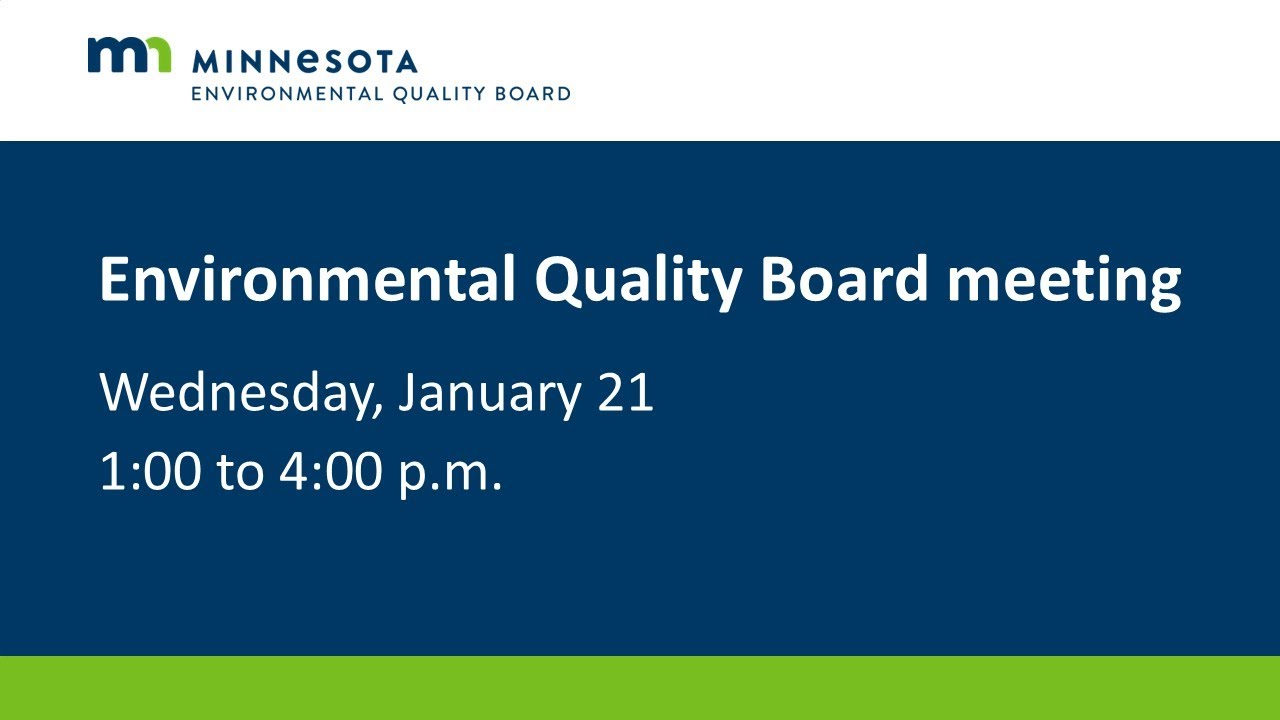 January 2026 Environmental Quality Board meeting