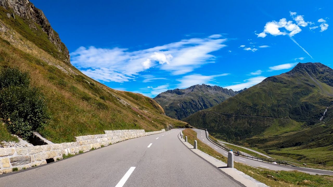 Driving the Oberalp Pass, Switzerland