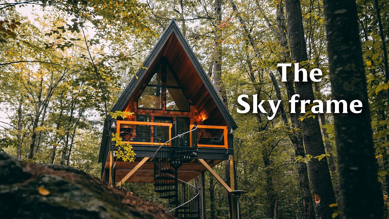 34ft Tall Tiny House A-Frame! // The Skyframe Airbnb!