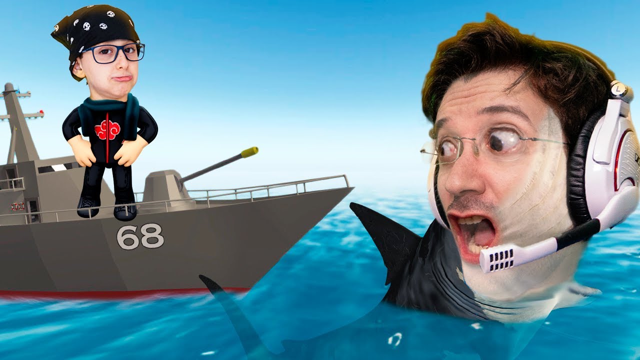 ROBLOX - BARCO DESTRUIDOR PARA ACABAR COM O TUBARÃO (SharkBite ) - Games