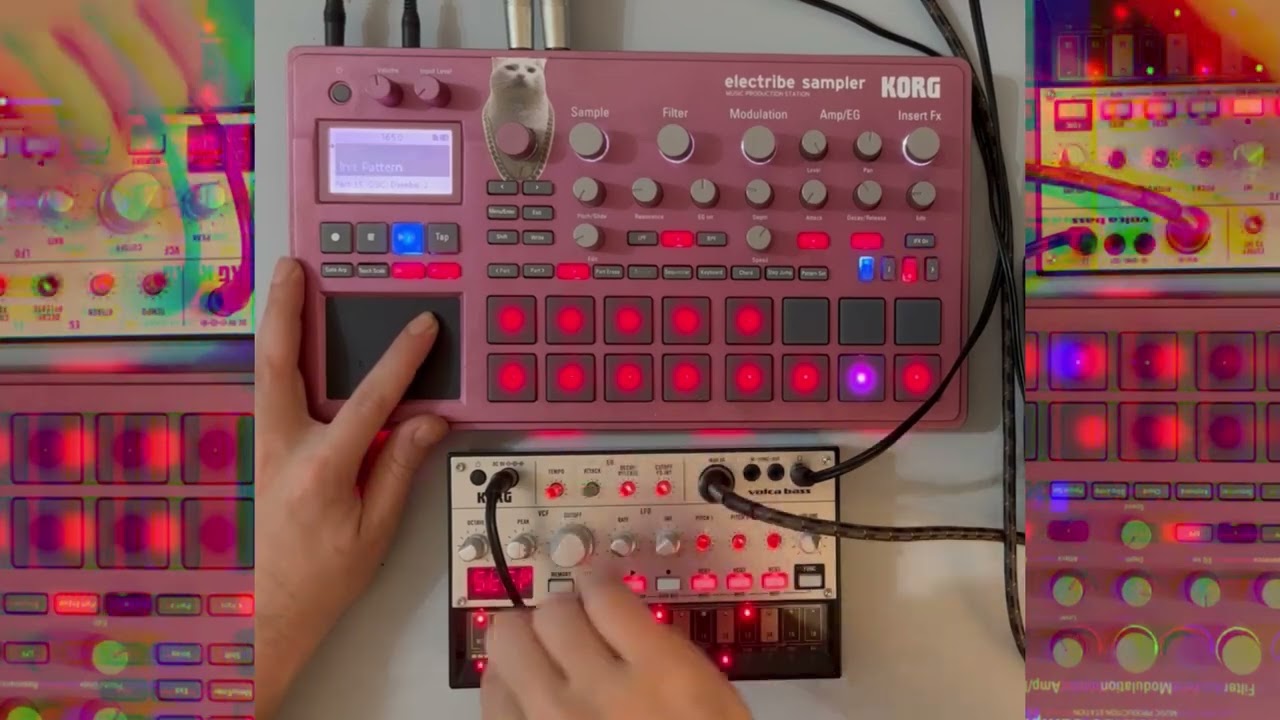 TECHNO LIVE SET- VOLCA BASS VS ELECTRIBE 2