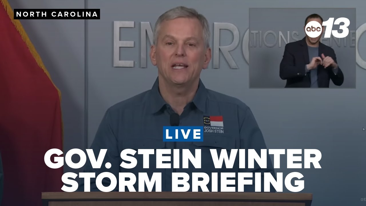 Gov. Stein winter storm media briefing | Jan. 22, 2026