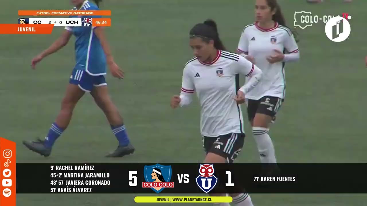 #GolesP11 Colo-Colo 5-1 U. de Chile Semifinal Apertura Juvenil Sub-19 Femenino 09-06-2024