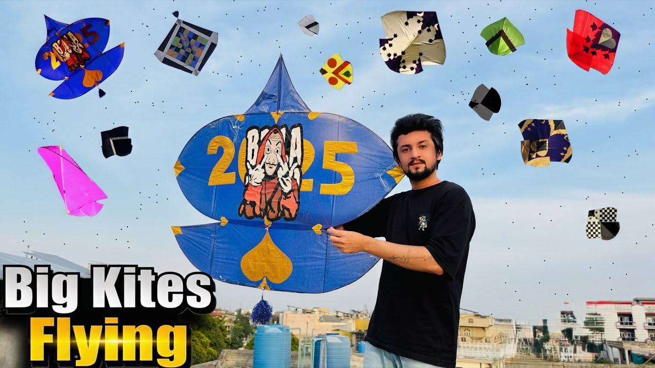 Flying Big Kites Today On Roftop 🤩 || Tukel Sy Paich Kia 😱 ||Cuting Others Kites🥵!