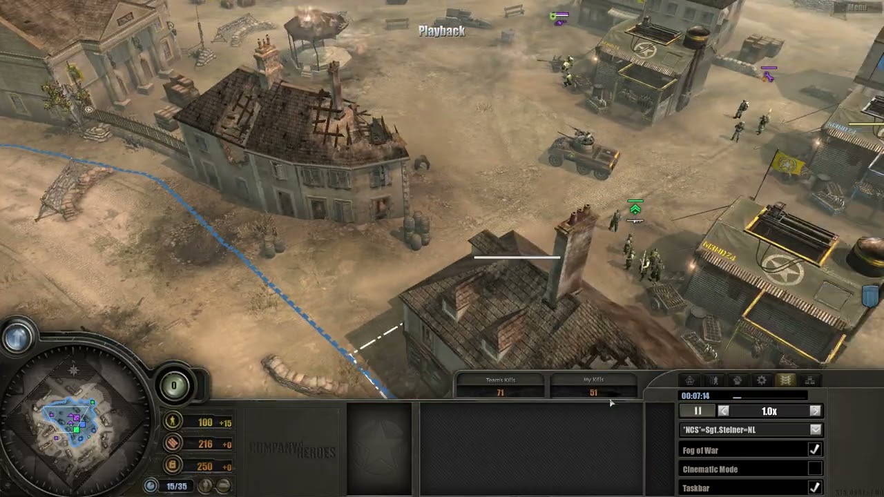 Company of Heroes Operation Stonewall team suffers heavy losses but succeeds in defending HQ US 4vCP