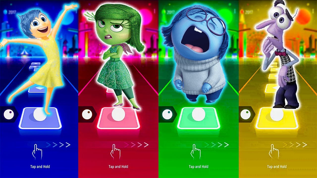 Inside Out 2 Joy vs  Disgust vs Sadness vs Fear Tiles Hop Coffin Dance