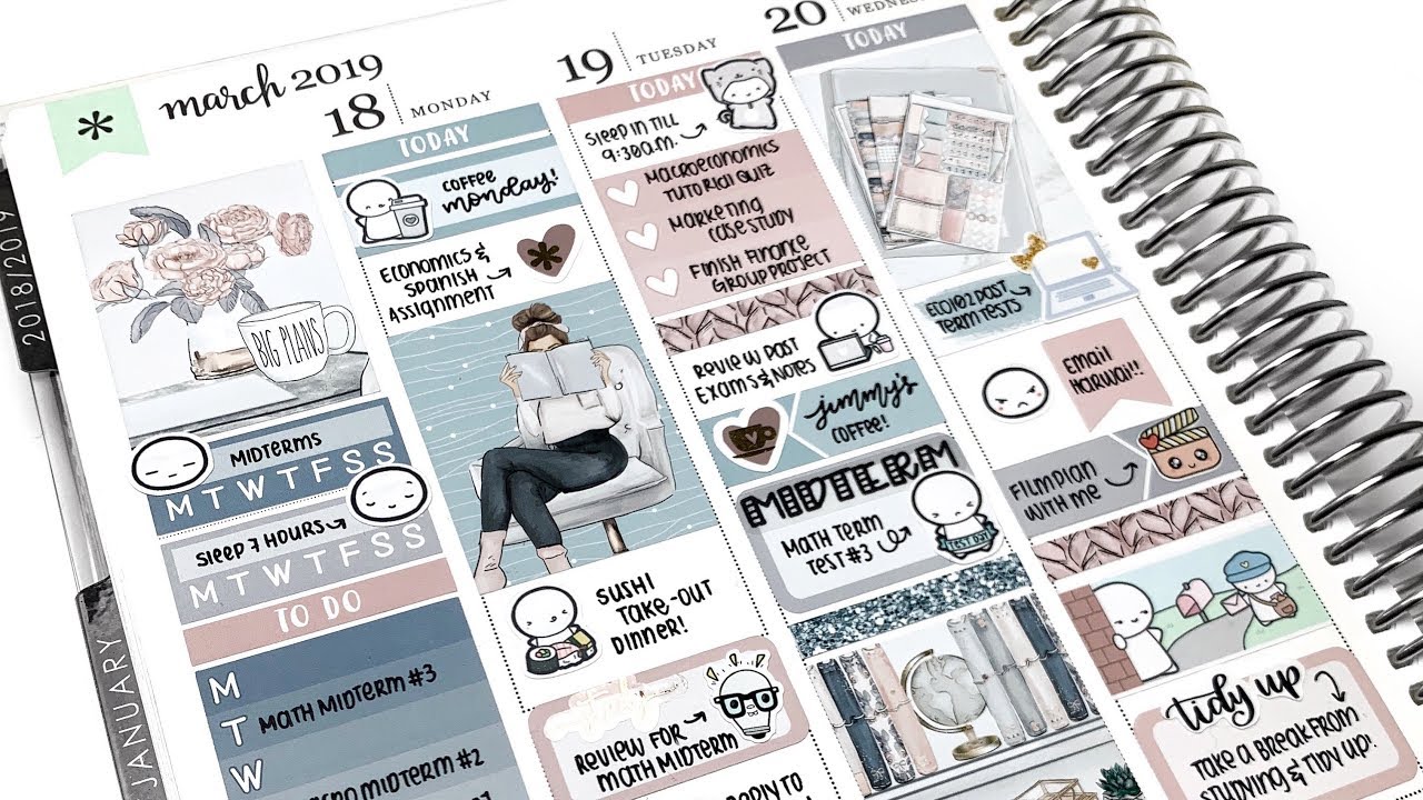 Plan with me: Midterms Week (ft. StationStickers)