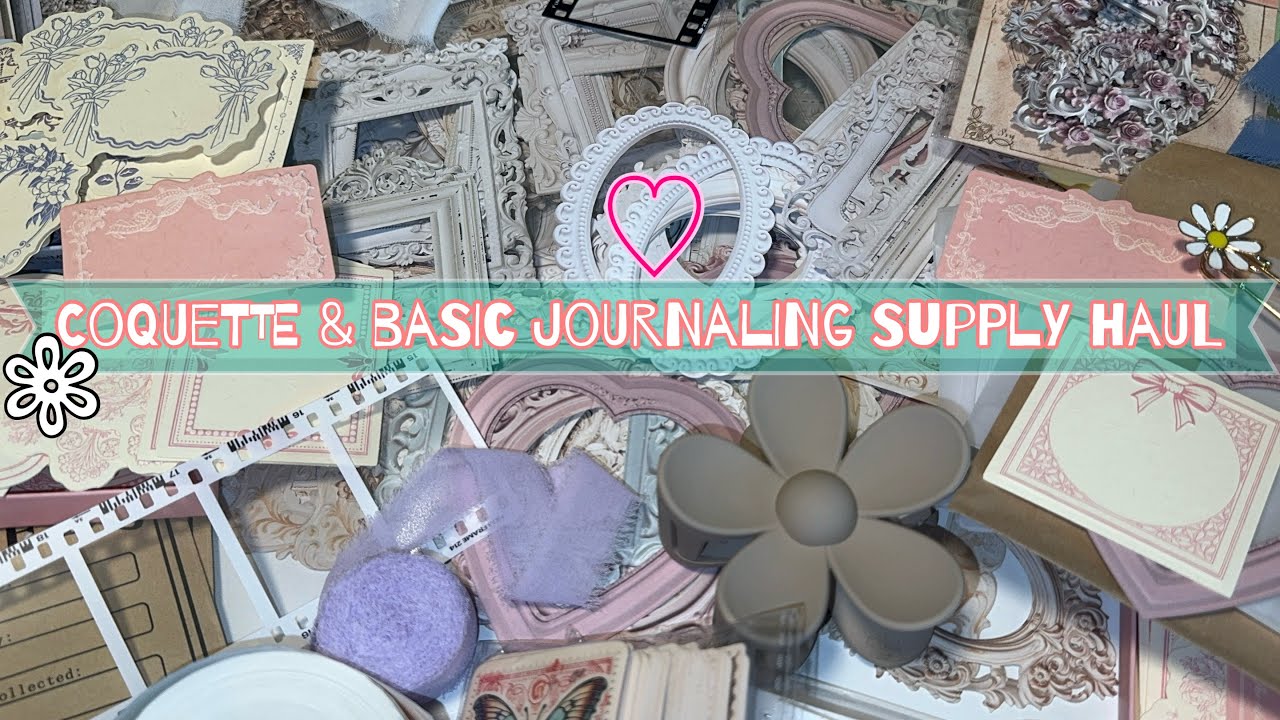 Coquette Theme Junk Journal Supply Haul & Basic repurchase items / HUGE TEMU HAUL